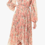 Keepsake the Label Women's Unravel Long Sleeve Tie Neck Pleated Midi Dress‎ Photo 0