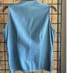 Vintage Carols Corner Lattice Denim Vest Sz Small Blue Grey Western Photo 3