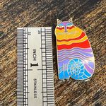 Vintage Lauren Burch Rainbow Cats Pin Brooch Enamel Cloisonne Estate Jewelry Photo 3