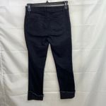 Loft Ann Taylor women's black stretch cuffed skinny fringe casual jeans denim 6 Photo 4