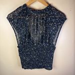 Free People Ma Cherie Black Floral Womens Blouse Size Large Sleeveless Boho Photo 6