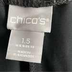 Chico's Chico’s Brigitte Sliming Pull On Pants Women’s Size 1.5 US 10 Black Ankle Shiny Photo 9