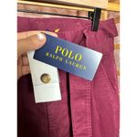 Polo Ralph Lauren High Waisted Wrap Belt Pants Burgundy Red Size 4 supreme Chino Photo 4