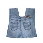 American Eagle  AE curvy mom Jean size 10 short distressed cut light wash denim Photo 2