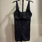 Lands End Chlorine Resistant Tummy Control Square Neck Swim Dress 20W Black Photo 11