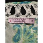 Calypso Christiane Celle Women's Size 2 Cotton Tunic Cover Up Top Vintage Multi Green Size M Photo 2