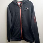 Philadelphia Flyers black & orange hoodie full zip jacket NHL hockey Size S Photo 0