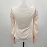 Majorelle Revolve  Waldorf Top Blouse Tie Front Ivory Cream Satin Size XS Photo 2
