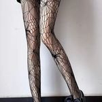 Gothic‎ Spider Jacquard Out Sheer Tights Hollow Out Women’s Pantyhose One Size Black Photo 0
