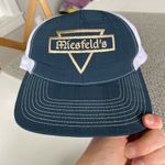 Miesfeld’s Meat Market Navy Blue and White Flat Brim Trucker Hat Adjustable Back Photo 8