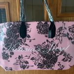 Victoria's Secret Victoria Secret Tote Bag NWT Floral Roses Pink And Black  Photo 1
