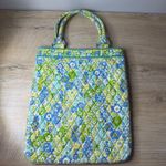 Vera Bradley  Tote Bag Blue Green Floral English Meadow Quilted Cottagecore Boho Photo 2
