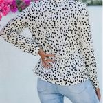 Cup She woman’s white black button up shirt top blouse woman’s XL Photo 1