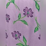 VTG 80s TR Bentley Light Purple Floral Scoop Neck Short Mini Shift Dress Photo 7