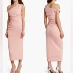 NWOT Misha Collection Alaska One Shoulder Cocktail Midi Dress sz M Orange Size M Photo 1