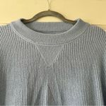 Aerie  light blue Crewneck ribbed knit oversized relaxed fit cotton sweater xs Photo 1