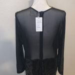 NWT Red Dot Boutique Black Sheer Mesh Long Sleeves Club Sequins Dress Size 1X Photo 7