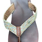 Roxy Braided Leather Flip Flop Sandals Size 9 Euc Photo 5