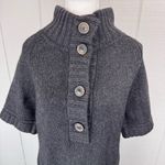 Demylee Wool Cashmere Mini Drop Waist Sweater Dress Chunky Buttons Turtleneck L Gray Size L Photo 2