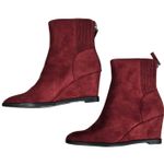 Dolce Vita Tippy Heeled Suede Bootie Burgundy 7 NWT Red Photo 2