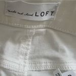 Ann Taylor LOFT Size 8 White Jeans with Light Blue Stripes Photo 8