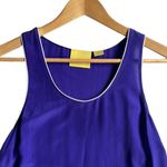 Anthropologie Maeve Purple & White Colorblock Silk Tank Top Size 8 Photo 1