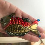 Fish Pin Brooch Handmade Whimsical Vintage Beach Photo 1