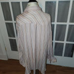 Torrid  Womens Taupe‎ Striped Gauze Button Front Relaxed Fit Tunic Top 3 3X Photo 1