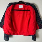 Vintage 50s 60s Navy Red Green Tartan Plaid Blazer Jacket Size Medium Photo 2