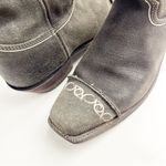 Justin Boots JUSTIN Gray Wash Leather Embroidered Square Toe Pull On Western Boots, Size 9B Photo 9