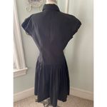 Norma Kamali  Black Retro Style drop waist Shirt Dress Photo 3