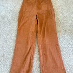 Caramel Brown Corduroy Pants Women’s M High Waist Wide‎ Leg new Size 6 Photo 1