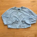 Bardot The Drawstring Sweater Medium Cropped Baby Blue Photo 1