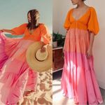 STAUD NWT  Meadow Colorblock Tiered Maxi Dress Size XS Photo 2