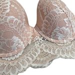 La Senza  pale pink Lace Underwire lightly Padded So Free Bra Size 36B Photo 2