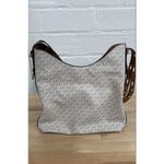 Michael Kors  Vanilla/Acorn Bowery Hobo Large Shoulder Bag - Size M Photo 4