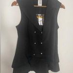 Spirit  Halloween New Black Ruffle High Low Vest Women’s Size Medium witchy Emo Photo 0