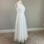 AQUA White Embroidered Lace One Shoulder Cocktail Dress Size 4 Sleeveless Midi Photo 1