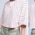 Anthropologie Dolan Coastal Stripes Terry Pullover XL Blue cream Blue Photo 1