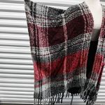 Woolrich Blanket Wrap Scarf Women's One Size Plaid Open Front Cape Poncho Cozy Photo 4