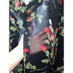 East 5th Women’s Gothic Sheer Button Down Florals Whimsy LARGE Photo 4