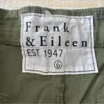 Frank & Eileen  Blackstone Pants size 6 Green Twill Raw‎ Hem Ankle Khakis Photo 6