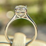 Certified 2.5ct Oval cut moissanite D VVS1 S925 sterling silver engagement ring7 Photo 8