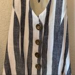 NWT Striped Button Halter Romper Photo 9