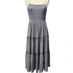 Cider  Solid Backless Pleated Maxi Dress Size Large Photo 9