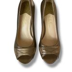 Cole Haan  Nike Air vintage Women's Gold Peep Toe heels Photo 1
