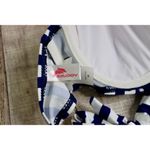 Ebuddy Retro 50s Blue Stripe Underwire Bikini Halter Swim Top sz MEDIUM Photo 4