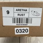 Journee Collection  Women's Aretha Perforated Peep Toe Wedge Sandals 9 Rust $95 Photo 7