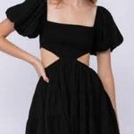 Woman’s size large SKY TO MOON WANDERLUST CUTOUT DRESS Black Photo 1