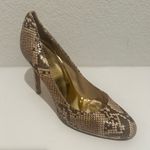 Coach  Chelsey Natural Snake-Embossed Leather Round Toe Pumps High Heels Size 9 Photo 1